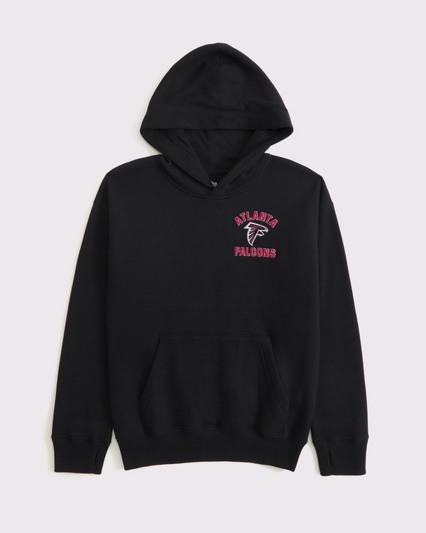 kids atlanta falcons graphic popover hoodie, Black-falcons view 2
