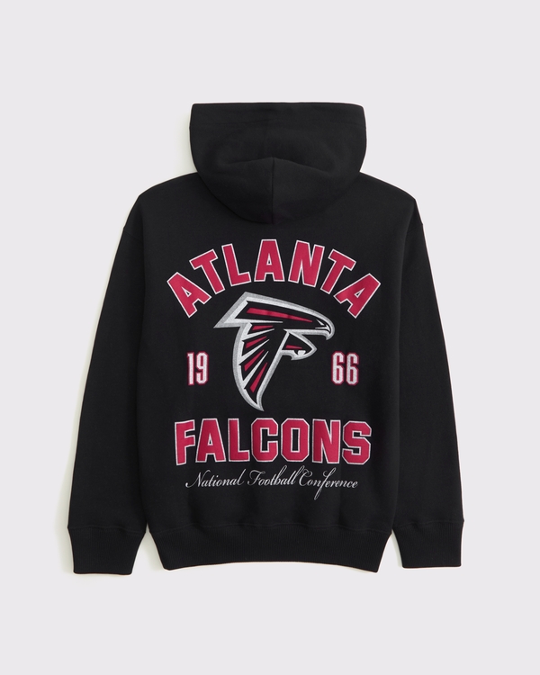 kids atlanta falcons graphic popover hoodie, Black-falcons view 1
