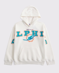 miami dolphins graphic popover hoodie
