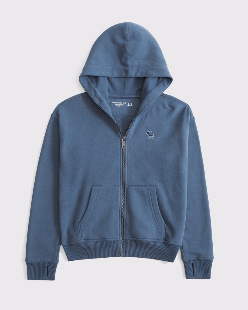 boys essential icon full-zip hoodie | boys tops | Abercrombie.com
