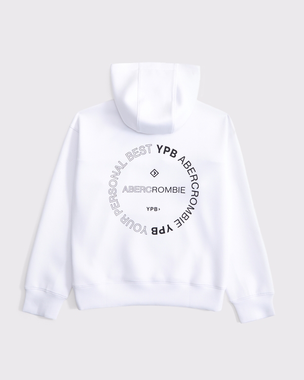 Sudadera con capucha sin cierres texturizada YPB, Blanco view 2