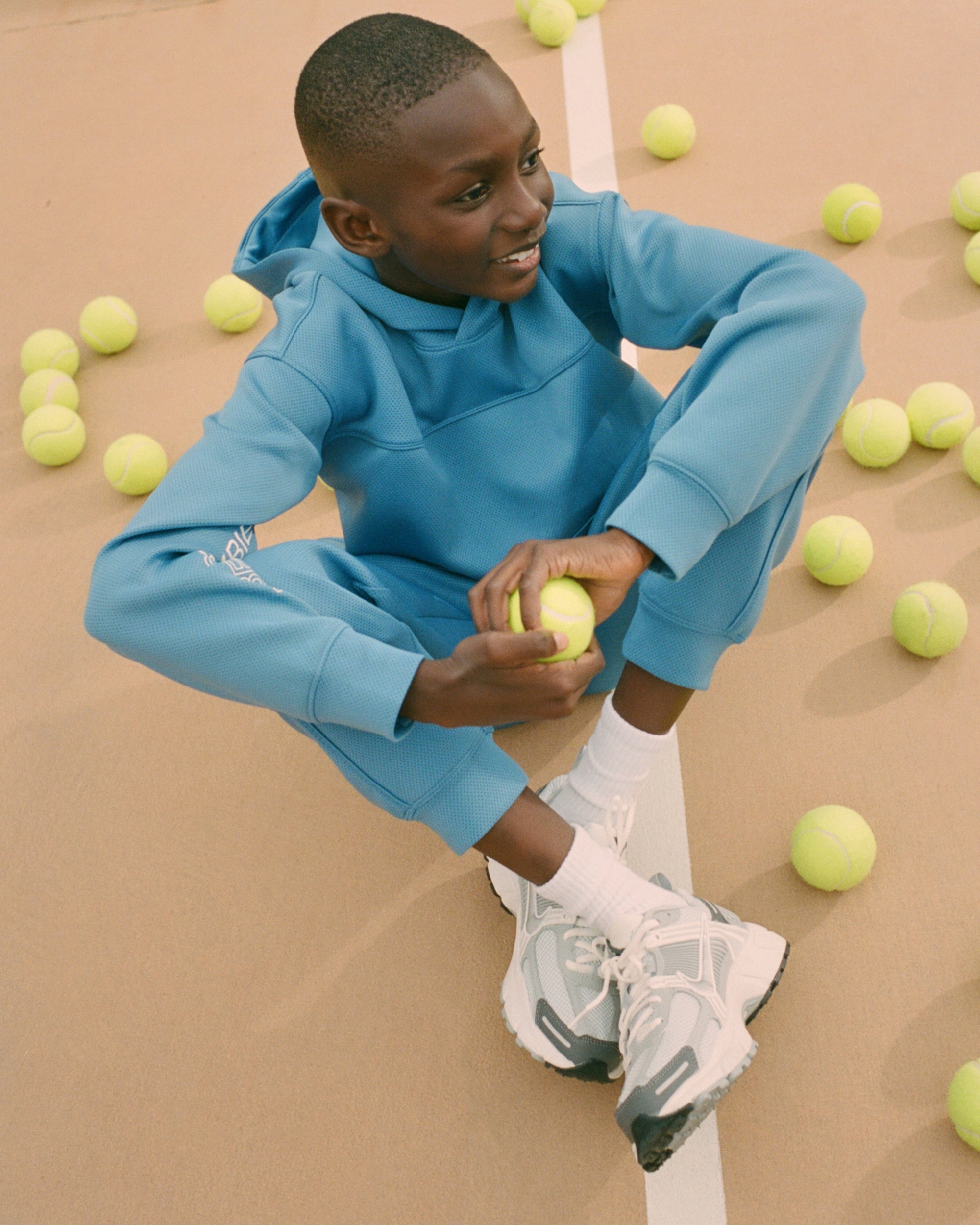 Abercrombie & Fitch Kids' Ypb Textured Popover Hoodie In Blue