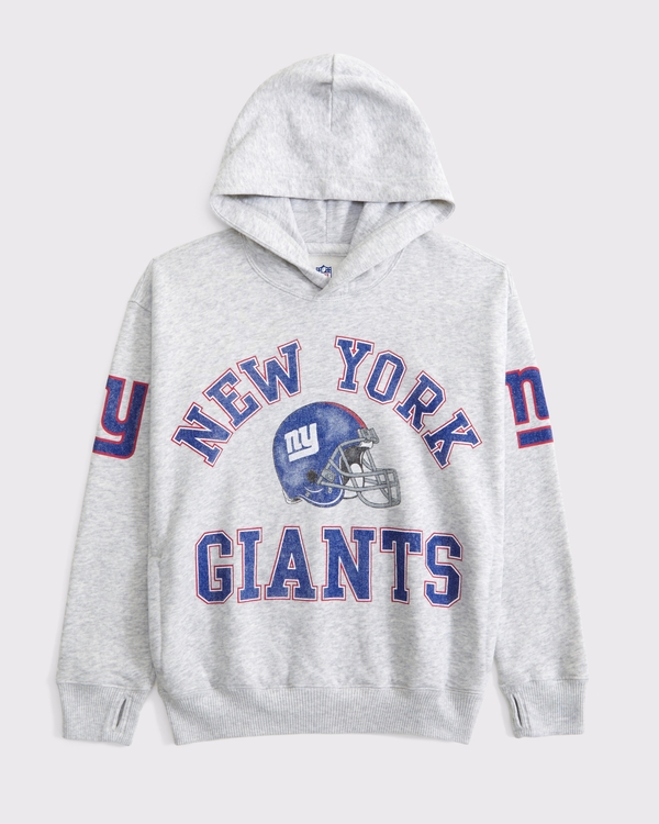 new york giants graphic popover hoodie, Light Gray - Jets view 1