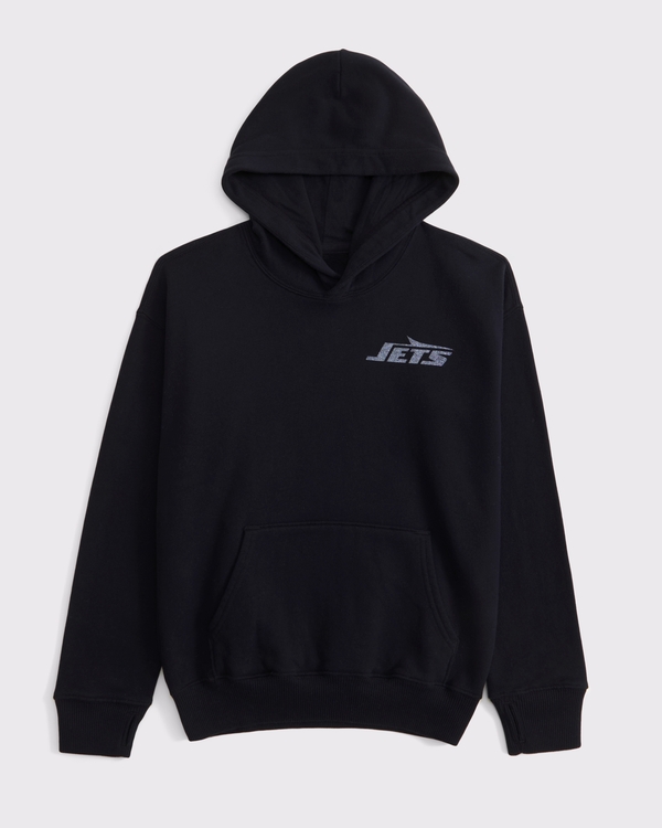 new york jets graphic popover hoodie, Black - Jets view 2