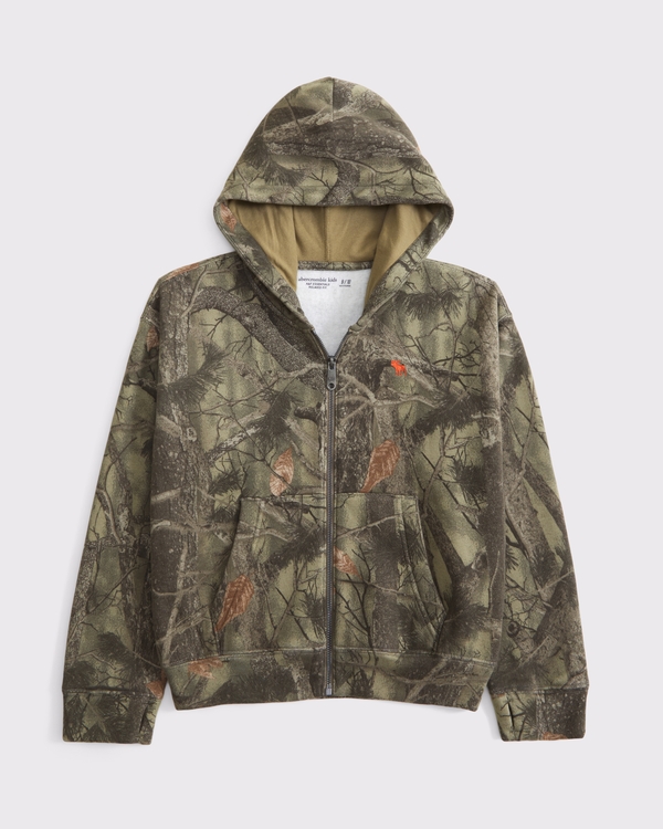 essential icon full-zip hoodie, Camo view 1
