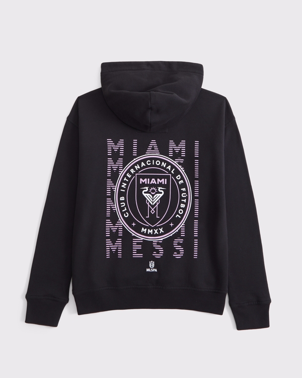 lionel messi graphic popover hoodie, Black view 1