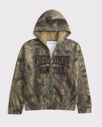 logo full-zip hoodie