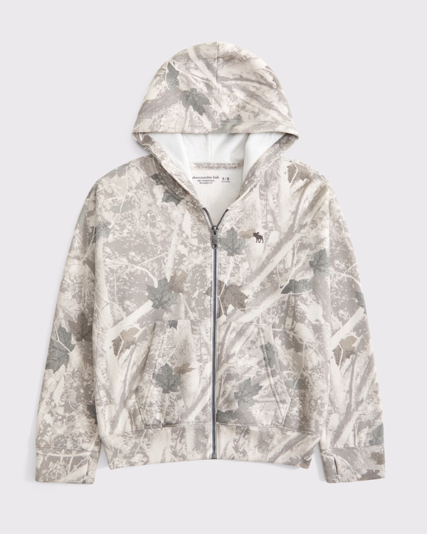 essential icon full-zip hoodie, Camo view 1