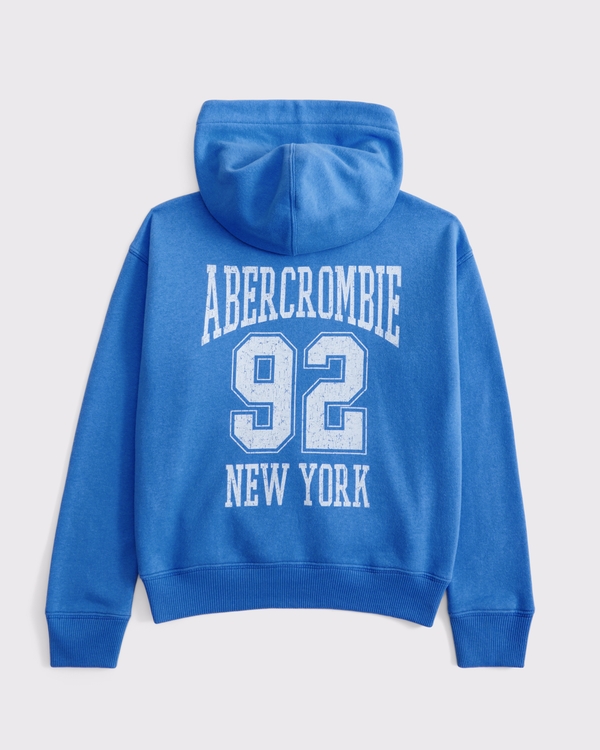 logo popover hoodie, Pacific Blue view 1