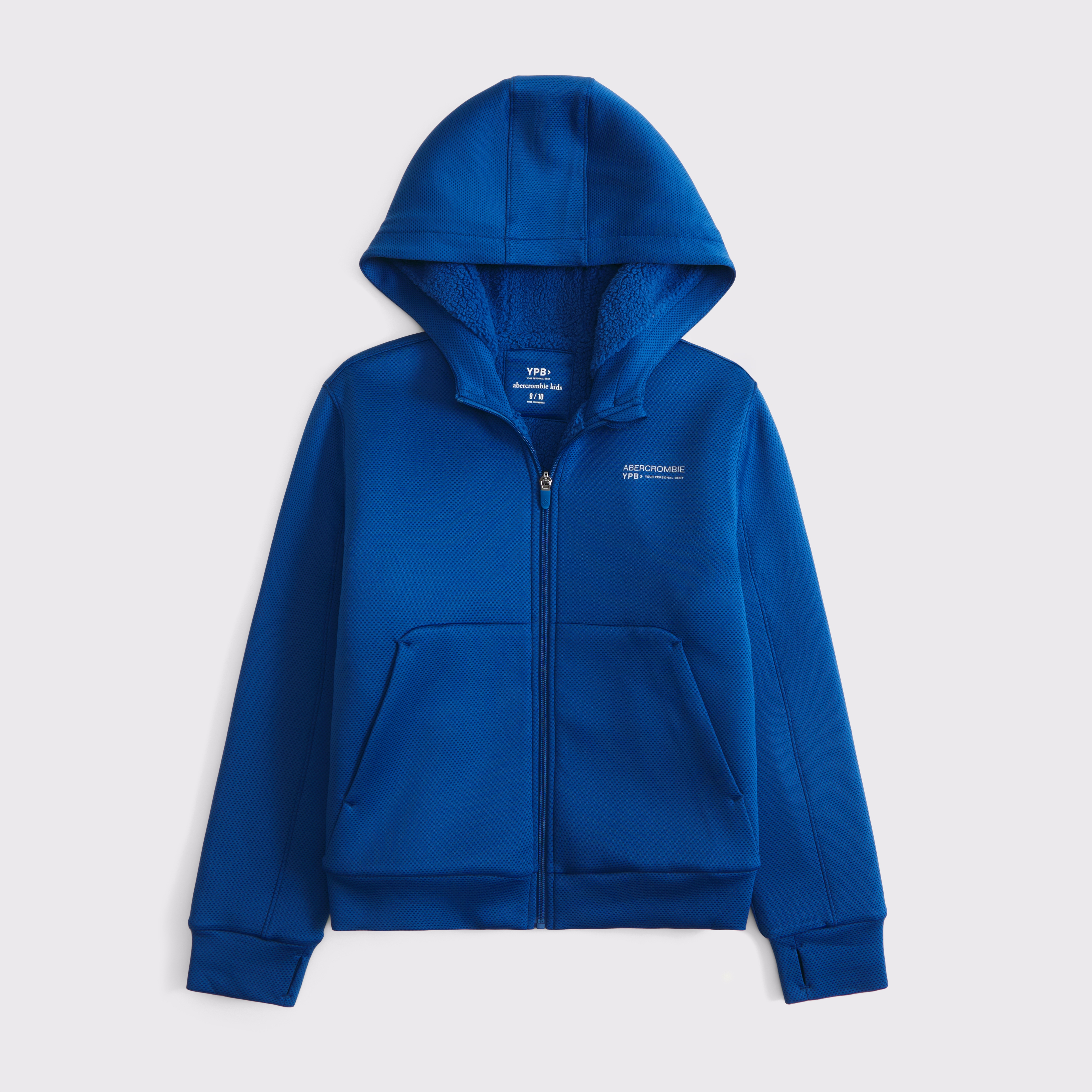 Abercrombie & Fitch Kids' Ypb Cozy-lined Full-zip Hoodie In Blue