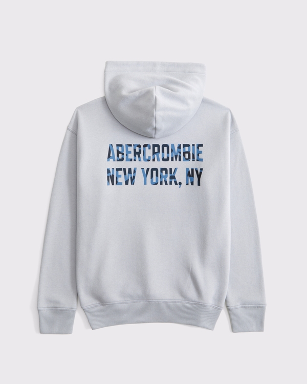 logo popover hoodie, Gray view 1