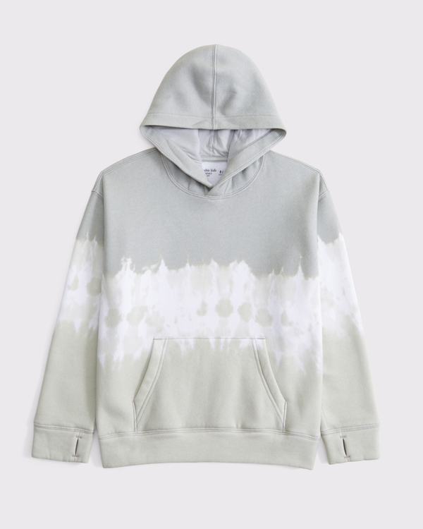 essential icon hoodie, Sage Dye Pattern view 1