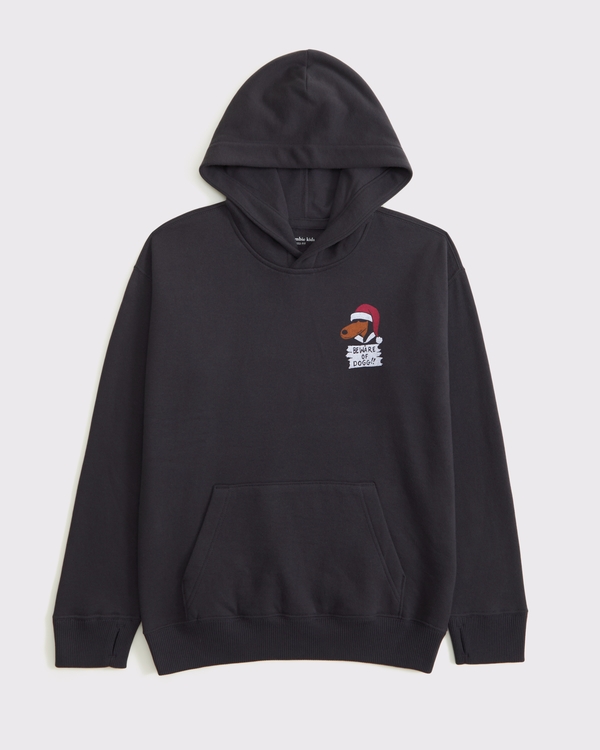 snoop dogg graphic popover hoodie, Dark Gray view 2