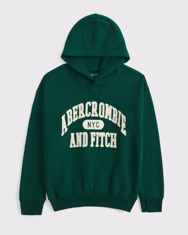 logo popover hoodie, Emerald view 1