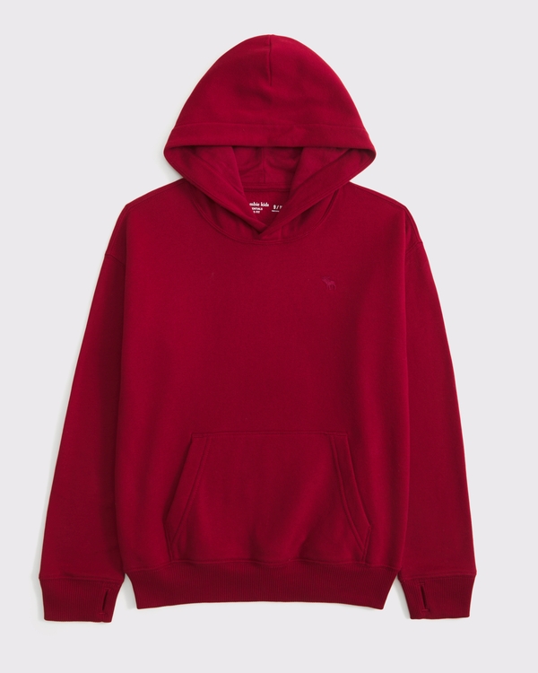 essential icon hoodie, Rich Ruby view 2