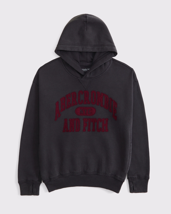 logo popover hoodie, Dark Gray view 1