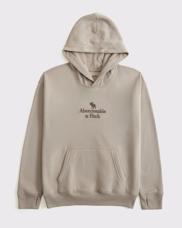 logo popover hoodie, Cloud Gray view 1