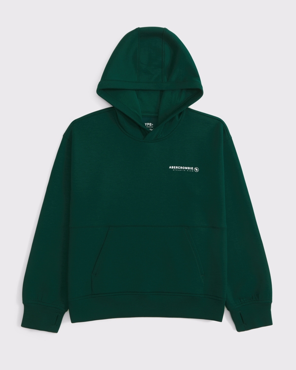 ypb neoknit logo popover hoodie, Emerald view 1