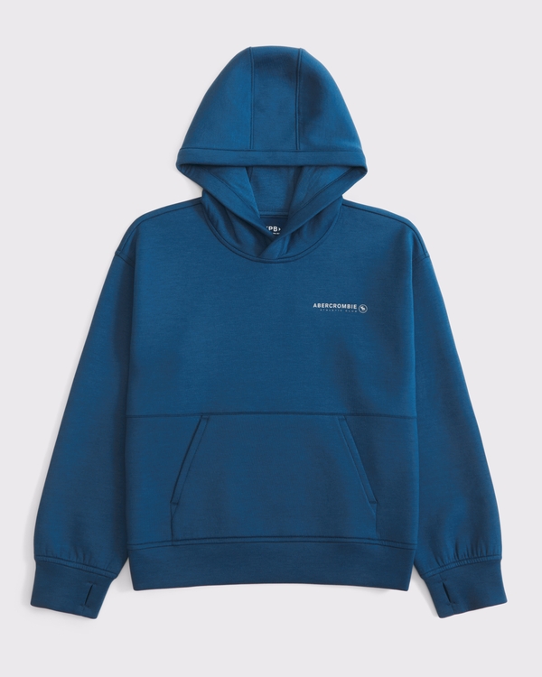 ypb neoknit logo popover hoodie, Blue view 1