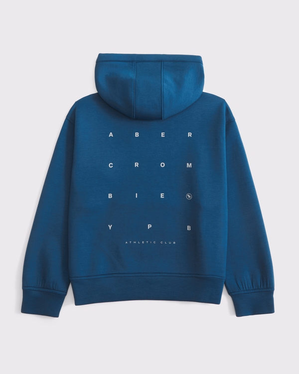 ypb neoknit logo popover hoodie, Blue view 2