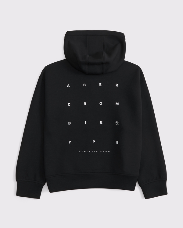 ypb neoknit logo popover hoodie, Black view 2