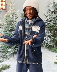 logo full-zip hoodie