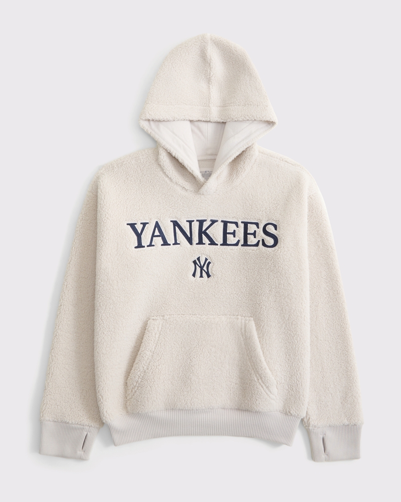 sudadera con capucha sin cierres de felpa con estampa de los New York  Yankees - Main Image