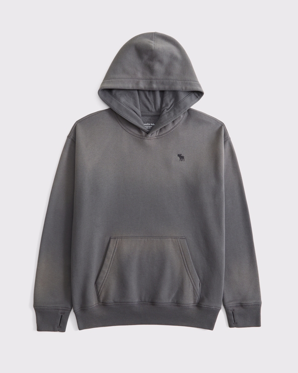 essential icon hoodie, Rocky Gray view 1