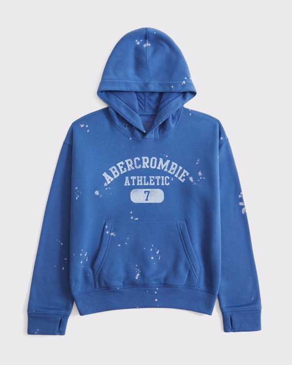 logo popover hoodie, Blue view 2