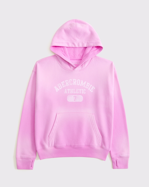 logo popover hoodie, Pink view 1