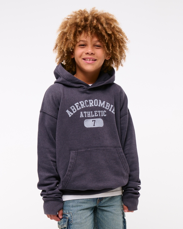 logo popover hoodie, Dark Gray view 1