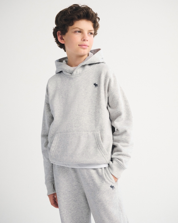essential icon hoodie, Light Gray view 1