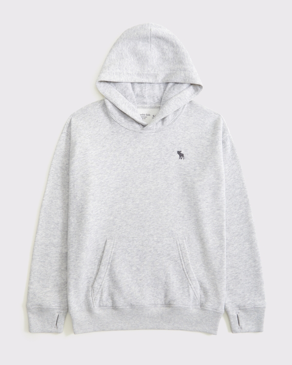 essential icon hoodie, Light Gray view 1