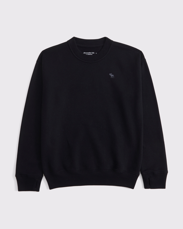 essential icon crew sweatshirt, Black view 1