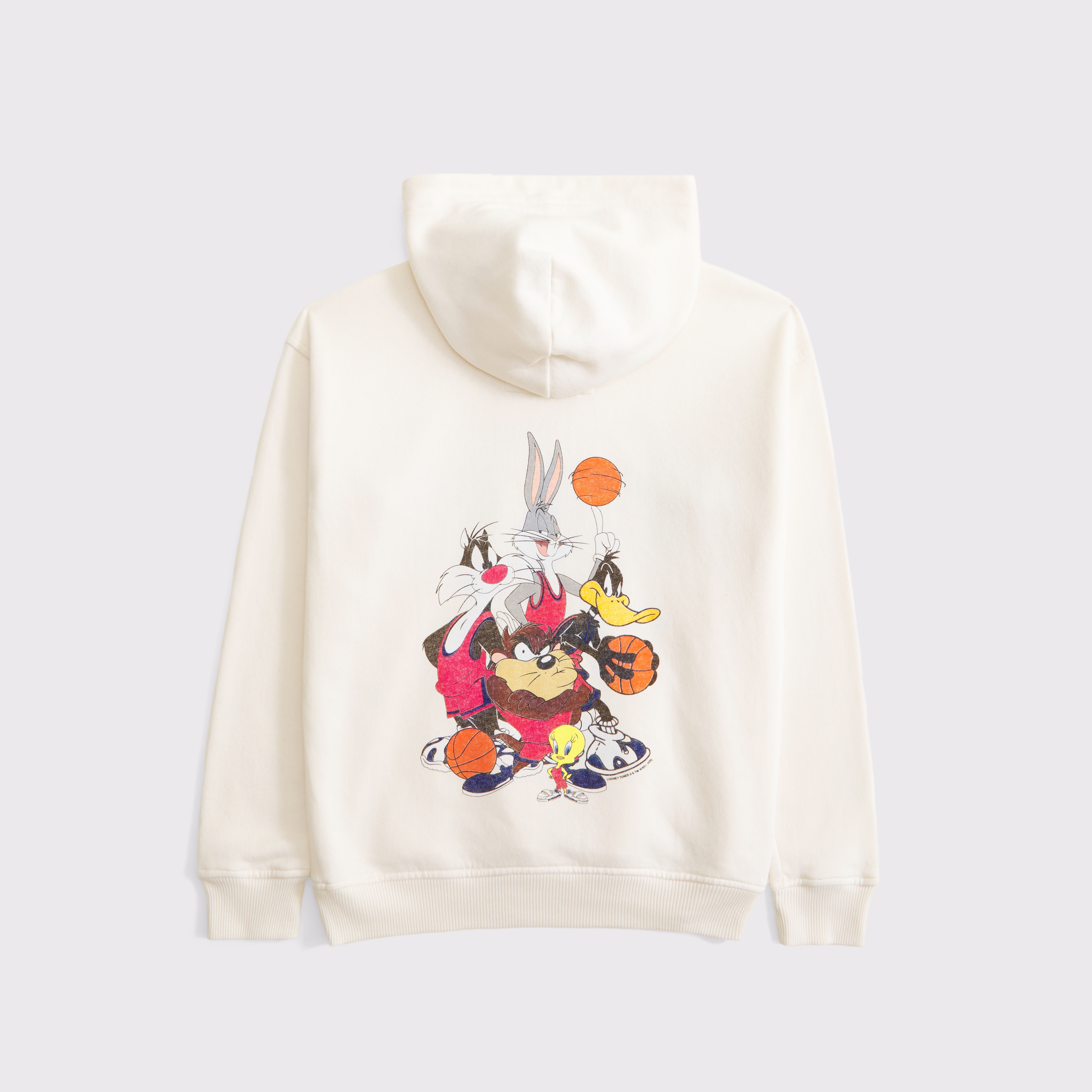 Abercrombie & Fitch Kids' Looney Tunes Graphic Popover Hoodie In White
