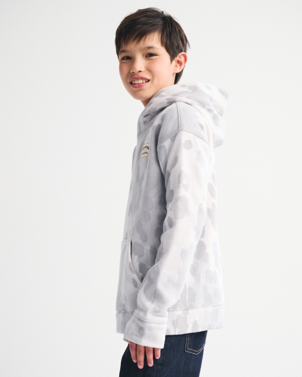 pony print logo graphic popover hoodie