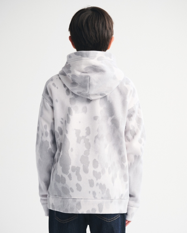 pony print logo graphic popover hoodie