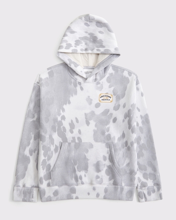 pony print logo graphic popover hoodie
