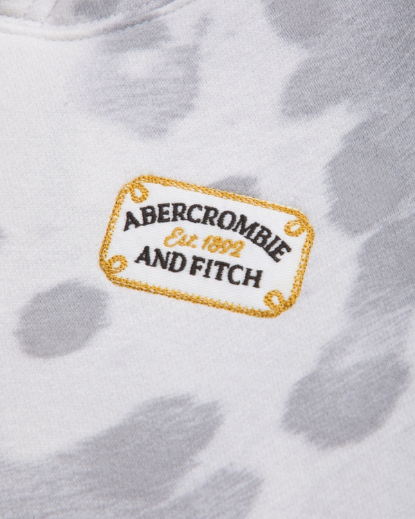 pony print logo graphic popover hoodie, Gray Print view 2