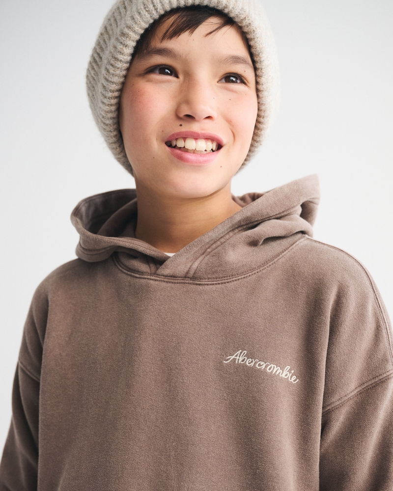 western graphic logo popover hoodie