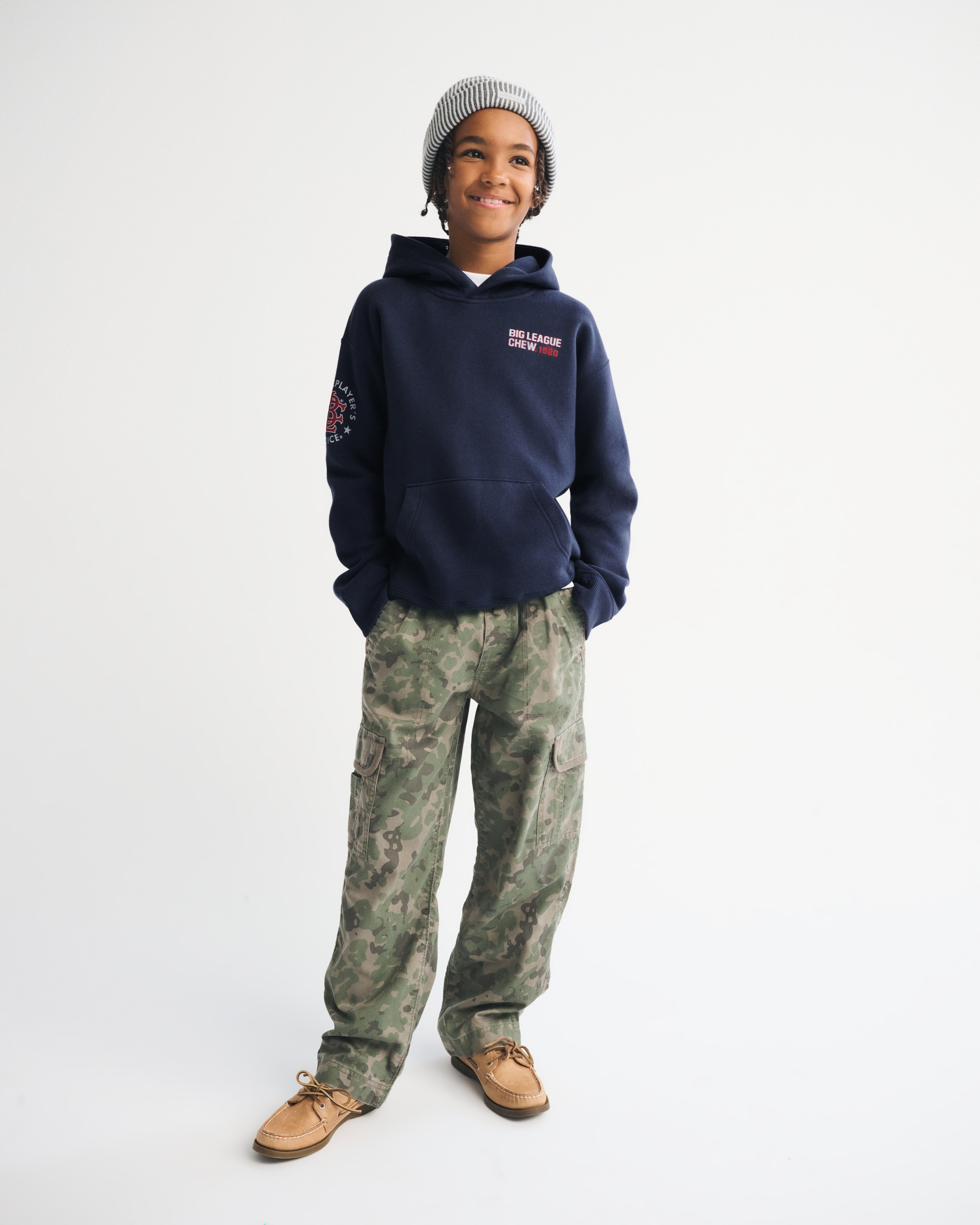 Abercrombie & Fitch Kids' Big League Chew Graphic Popover Hoodie In Blue