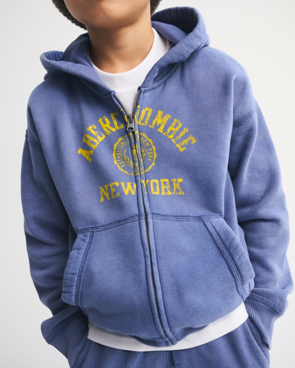 logo full-zip hoodie