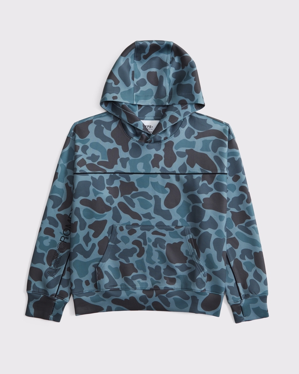 ypb textured popover hoodie, Camo view 1