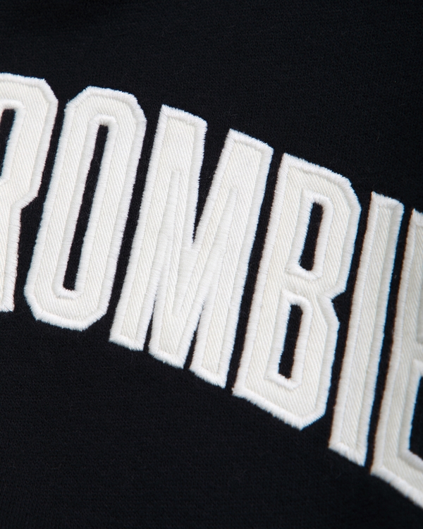 logo full-zip hoodie, Black view 2