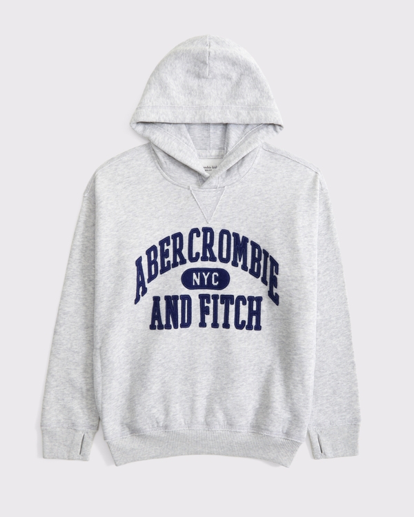 logo popover hoodie, Light Gray view 1
