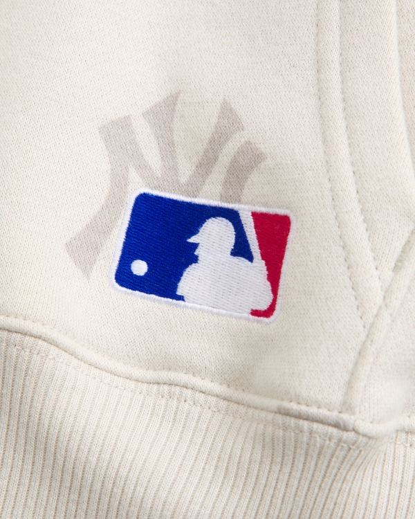 mlb graphic full-zip hoodie, Beige Pattern view 2
