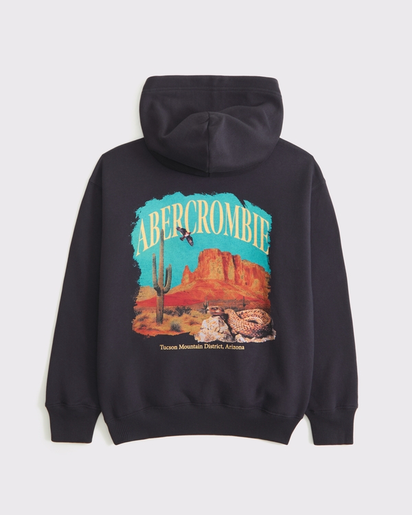 imagery logo popover hoodie, Dark Gray view 1