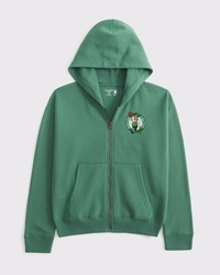 boston celtics graphic full-zip hoodie