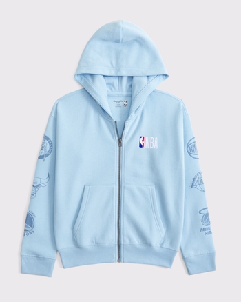 boys nba graphic full-zip hoodie | boys tops | Abercrombie.com
