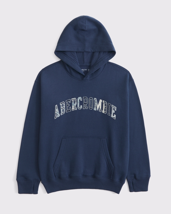 logo popover hoodie, Navy view 1